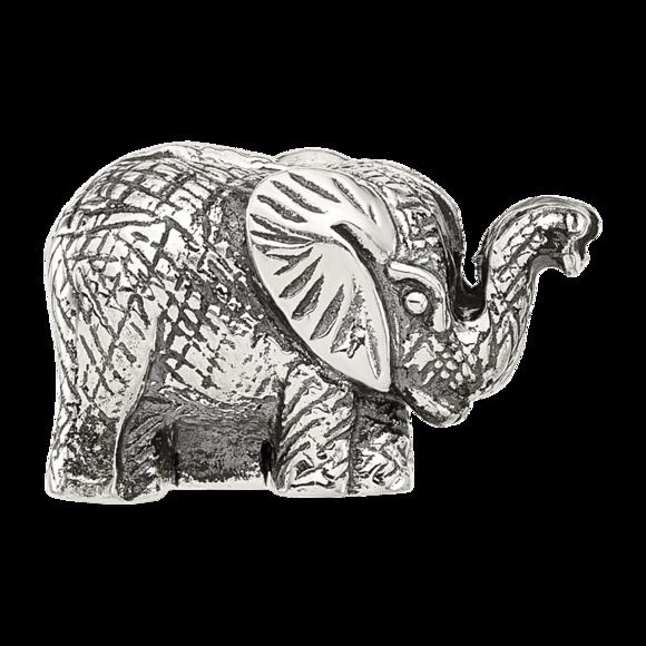 925 Sterling Silver Reflections Antiqued Elephant Charm Clip Bead - Picture 4 of 7